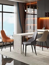 家用北欧轻奢餐椅现代简约靠背椅子皮革软包餐厅餐桌椅网红美甲凳