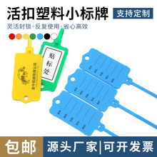 可重复使用塑料吊牌防水标签封条仓库挂签标识牌彩色分类记号扎带