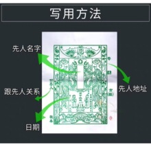 祭祖附荐包祭祀包袱包裹元宝袋白包信封冥包烧纸冥纸寒衣袋中号