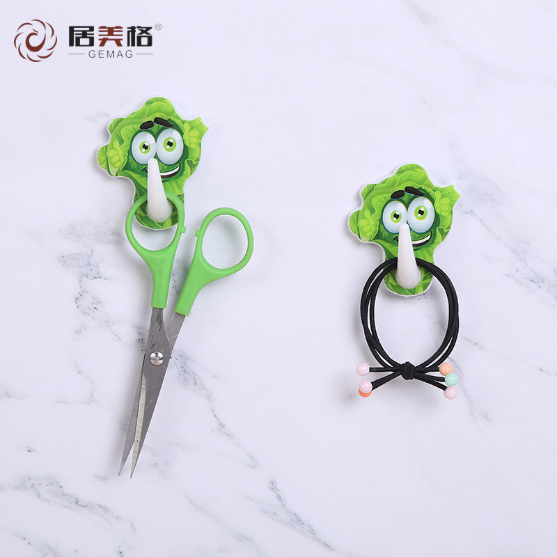 Customized Creative behind the Door Key Hook Fruit Plastic Hook Cartoon Non-Marking Sticky Hook Bathroom Hook