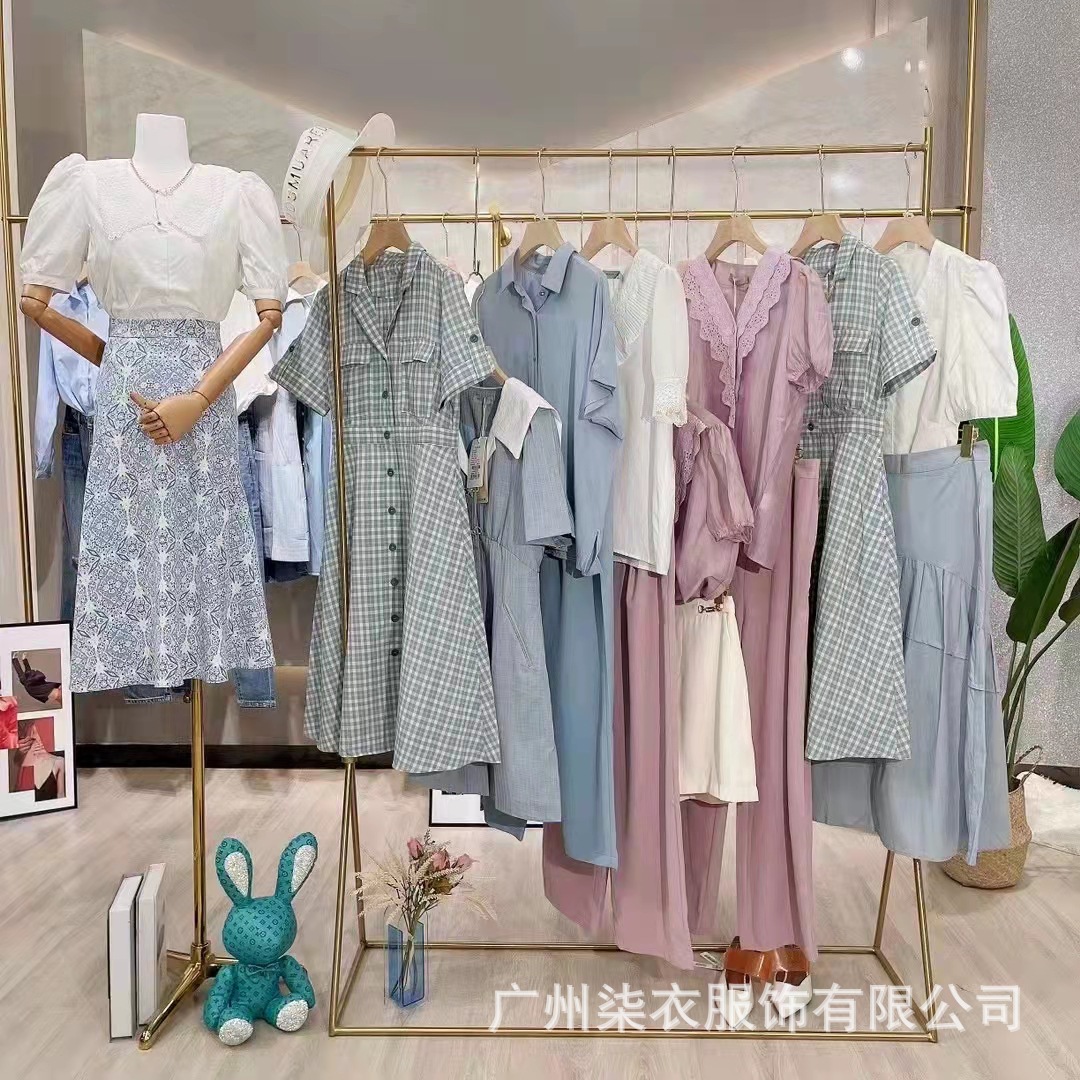 熙然品牌折扣女装夏装连衣裙时尚休闲库存清仓尾货批发实体店走份