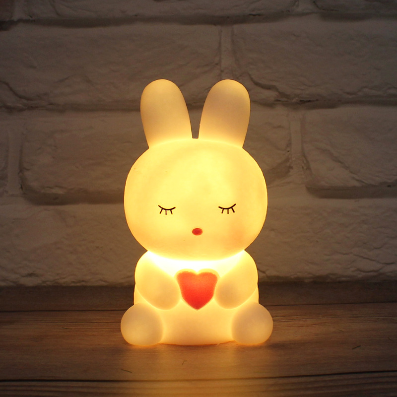 Tiktok Hot Selling Product Creative Cute Animal Rabbit Nightlight Children's Bedroom Decoration Stall Toys Wholesale