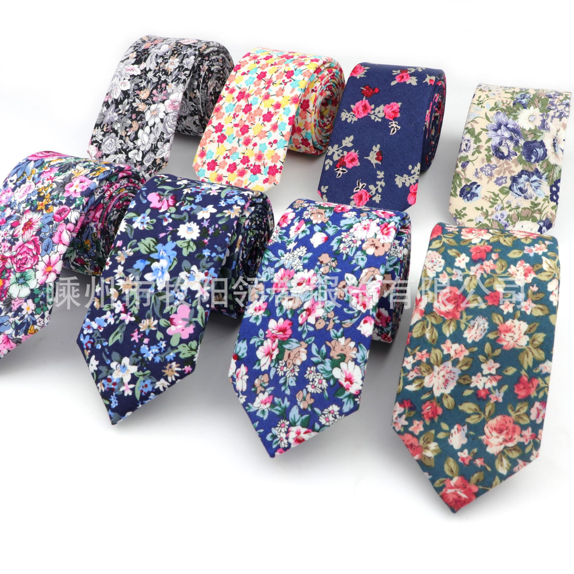 men‘s european and american cotton printed tie wholesale casual men‘s tie spot floral tie