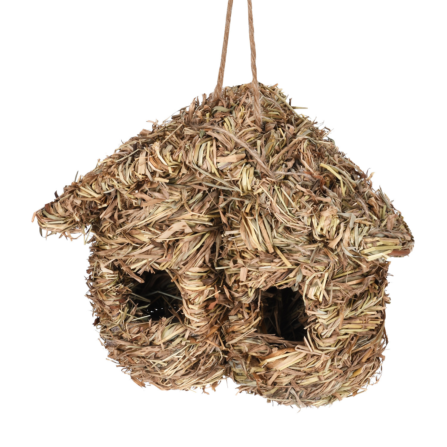 现货手工草编创意宠物鸟巢鸟窝天然材料椭圆鸟屋园艺装饰跨境货源