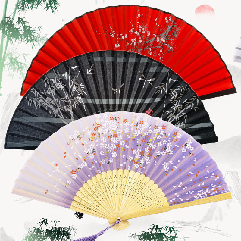 antique fan folding fan men and women classical dance fans ancient chinese costume show photography hanfu props chinese style handmade folding fan