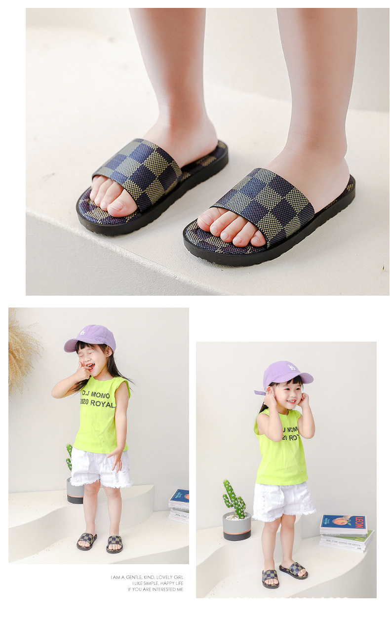 女童拖鞋夏季亲子儿童一字拖鞋女孩可爱时尚小公主防滑外穿凉拖鞋