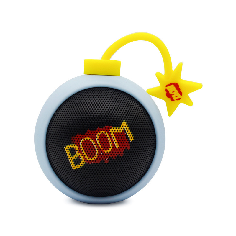 新款圆形蓝牙音箱防摔硅胶迷你便携式小音响无线插卡跨境创意礼品