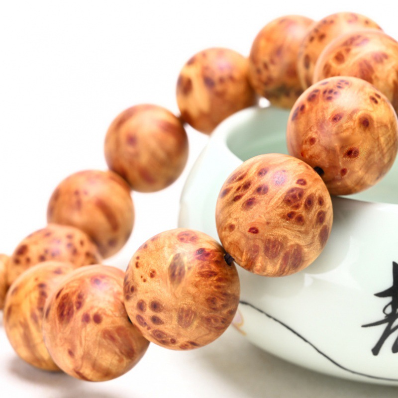 崖柏手串男士文玩四川太行陈化老料高油高密岩柏满瘤疤佛珠念