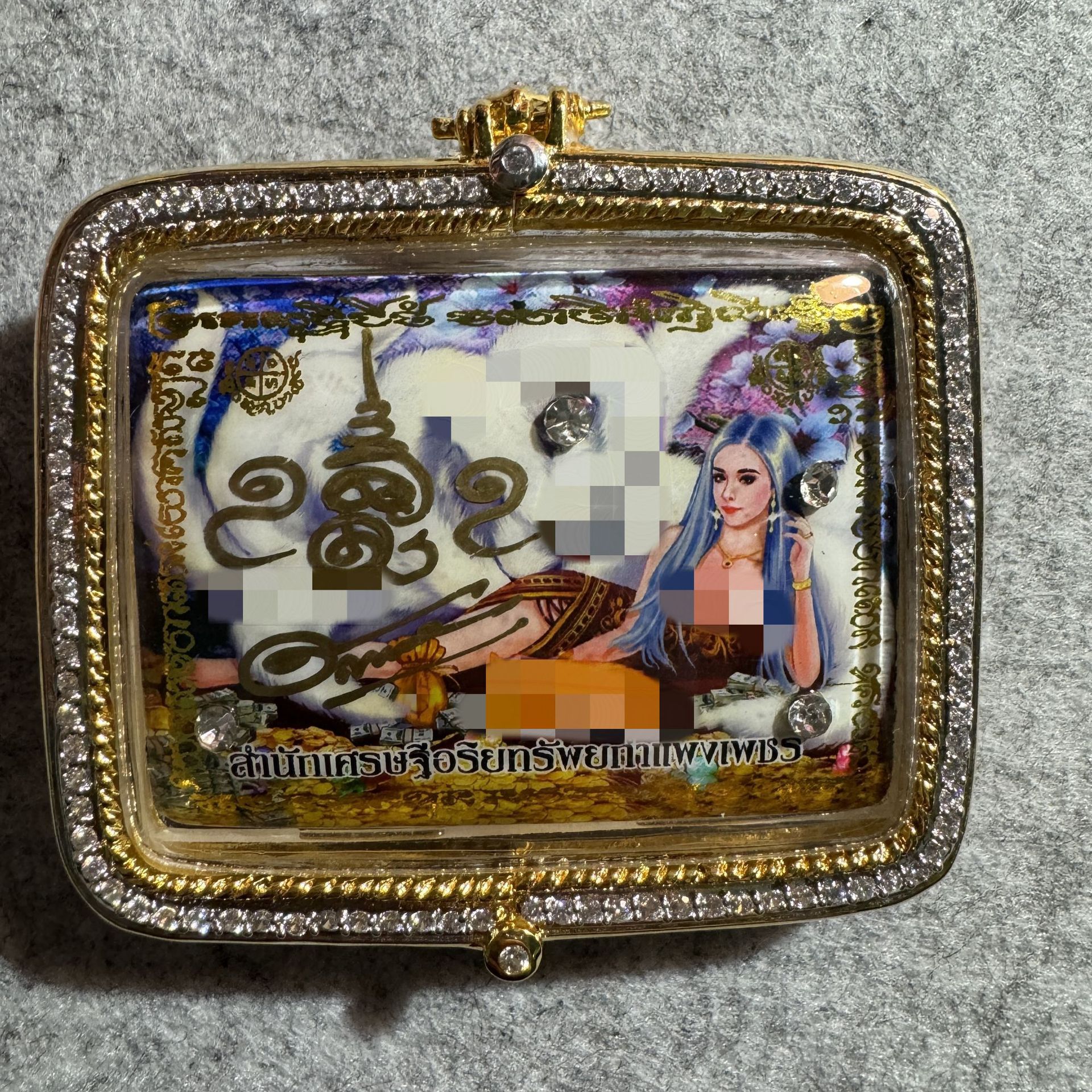 泰国佛牌 阿赞欧查 横版钻壳 九姐姐 姐姐牌原庙真品-阿里巴巴