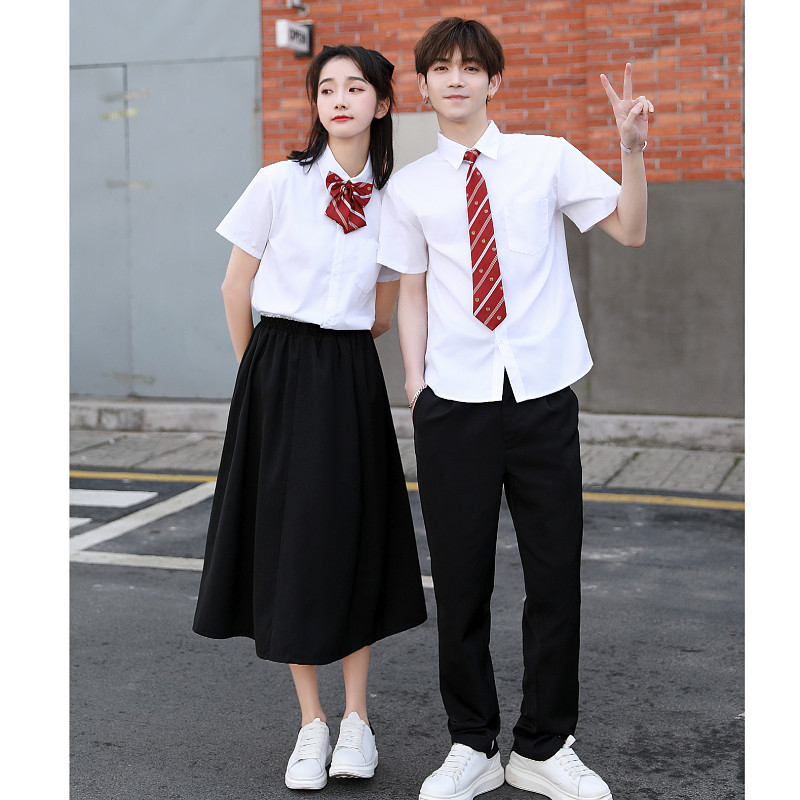 毕业季学生装学院风校服套装夏季高中学生班服宽松水手服jk制服