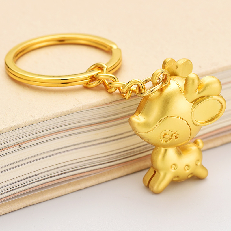Yilu Has Your Little Lucky Deer Keychain Yi Lu Ping An Keychain Pendant Car Key Ring Key Handbag Pendant