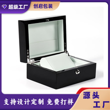 定制表盒首饰盒 外贸批发高档品牌手表盒 黑色表盒 钢琴烤漆木盒