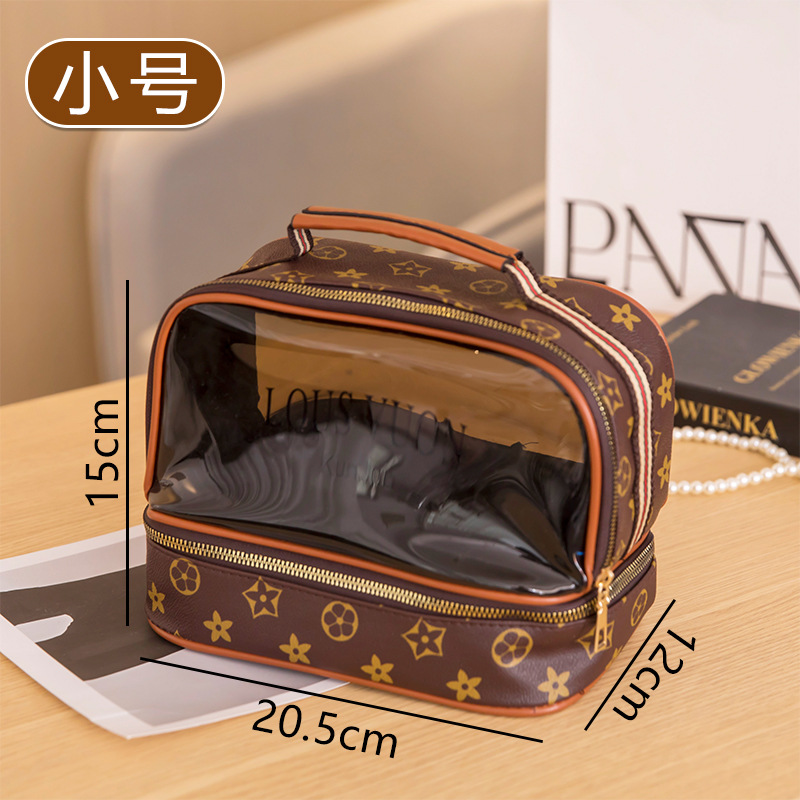 Internet Celebrity Fashionable Cosmetic Bag Dry Wet Separation 2032 New Super Hot Waterproof Large Capacity Portable out Wash Bag Makeup