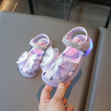 名漫童鞋2303 儿童夏季洞洞鞋沙滩鞋凉鞋银色米色粉色紫色其他