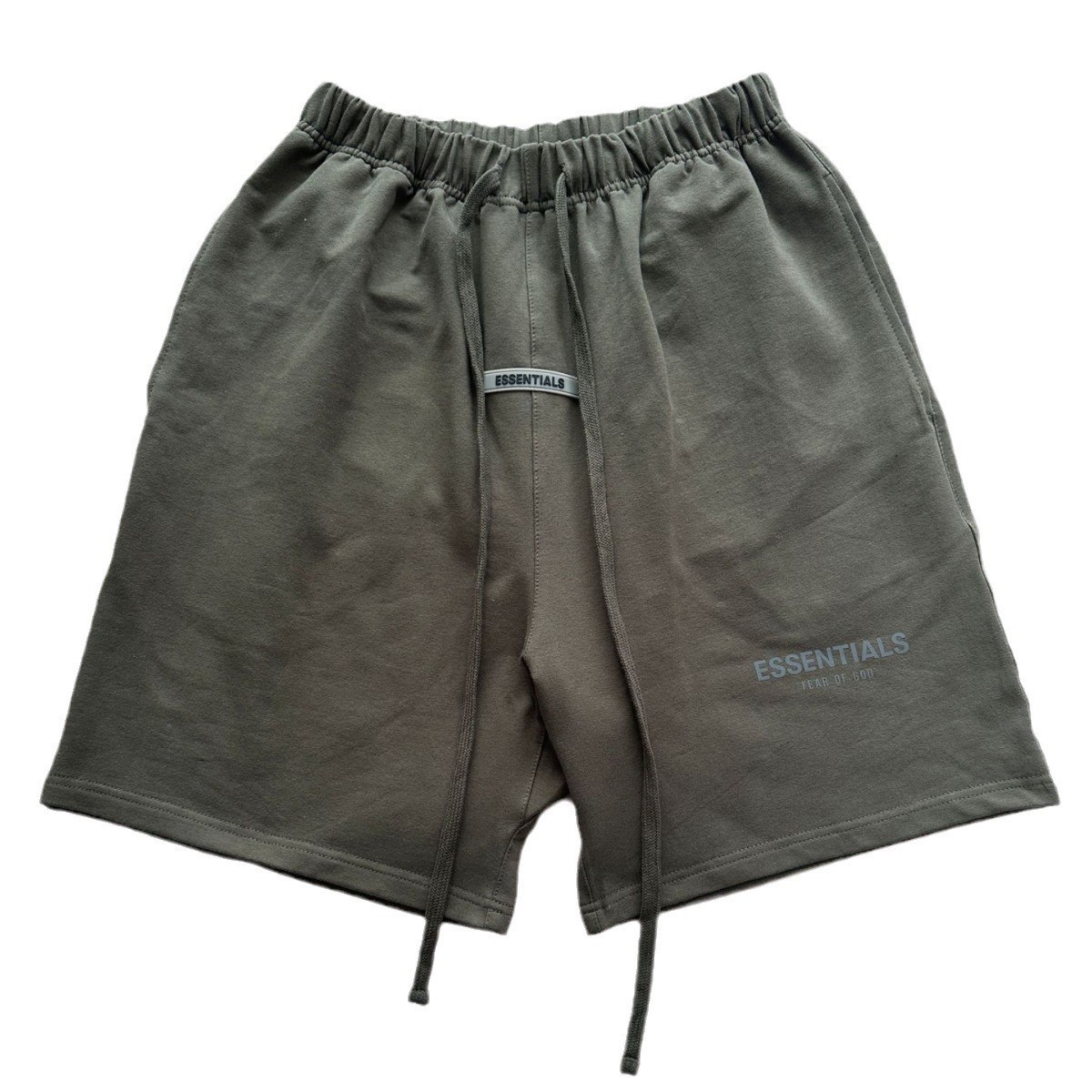 essentials抽绳休闲短裤fog美潮高街绿色宽松运动短裤男五分裤夏i