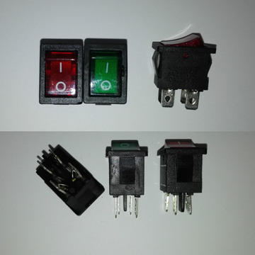 kcd1-114n 带灯船型开关  电子带灯开关   四脚4p 铁脚