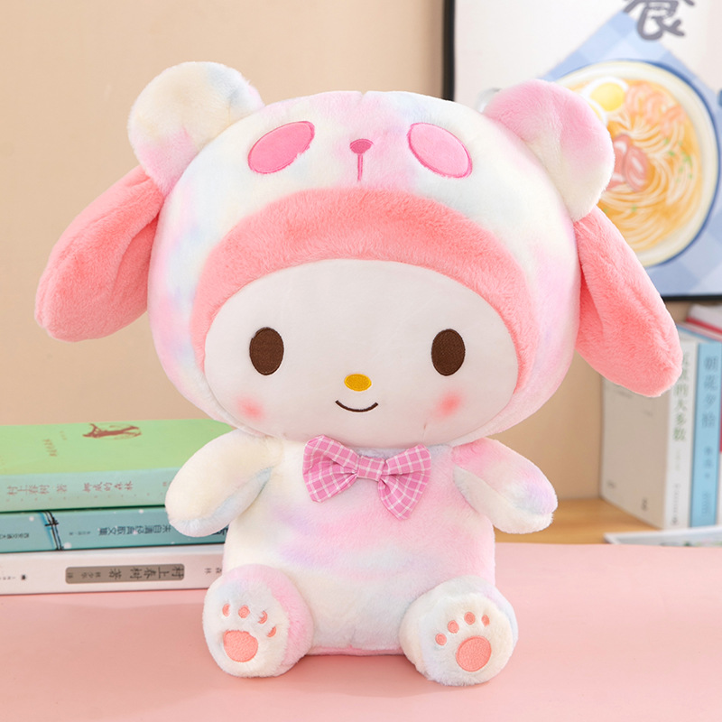 Tie-Dye Series Coolomi Melody Doll Plush Toy Sanrio Yugui Dog Doll Grab Machine Wholesale