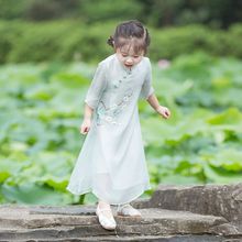 新中式2024新款春款改良女童旗袍夏季儿童汉服中大童中国风连衣裙