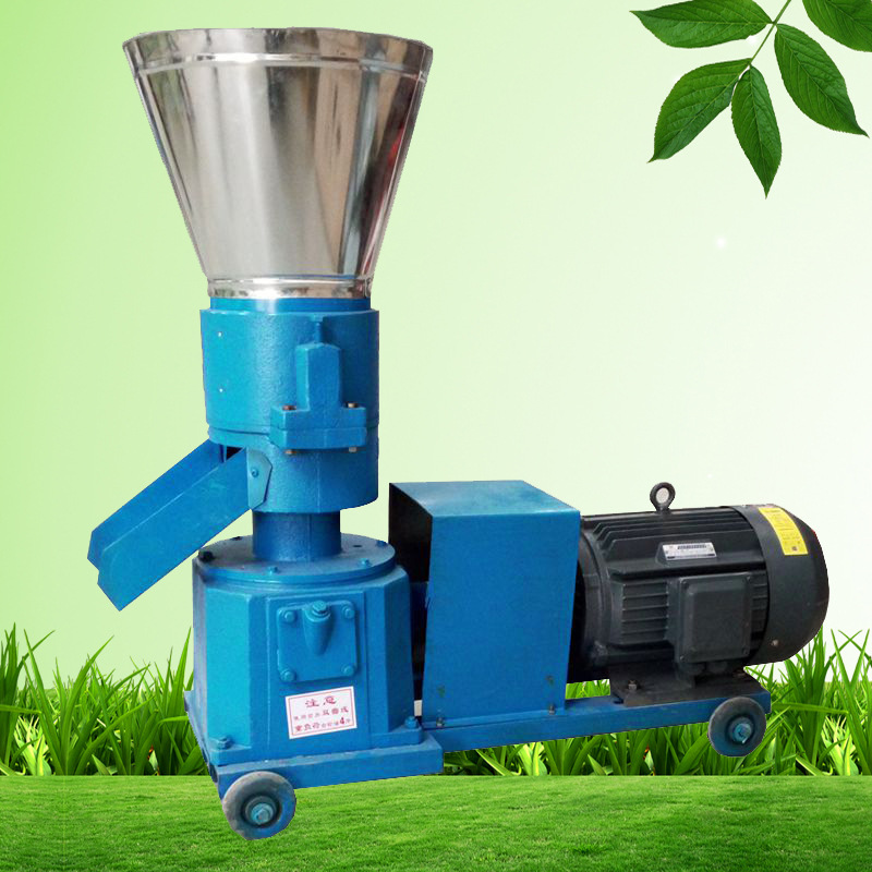 家用型饲料颗粒机 混合料饲料制粒机 皮带传动颗粒机