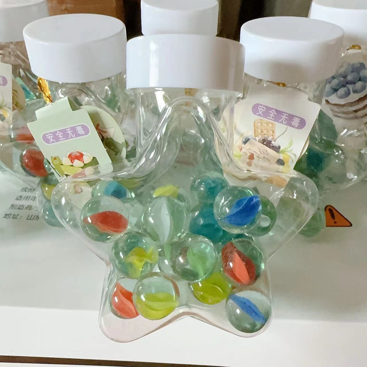 彩色玻璃弹珠怀旧玩具透明玻璃珠玻璃球弹珠弹球瓶装怀旧玩具2元