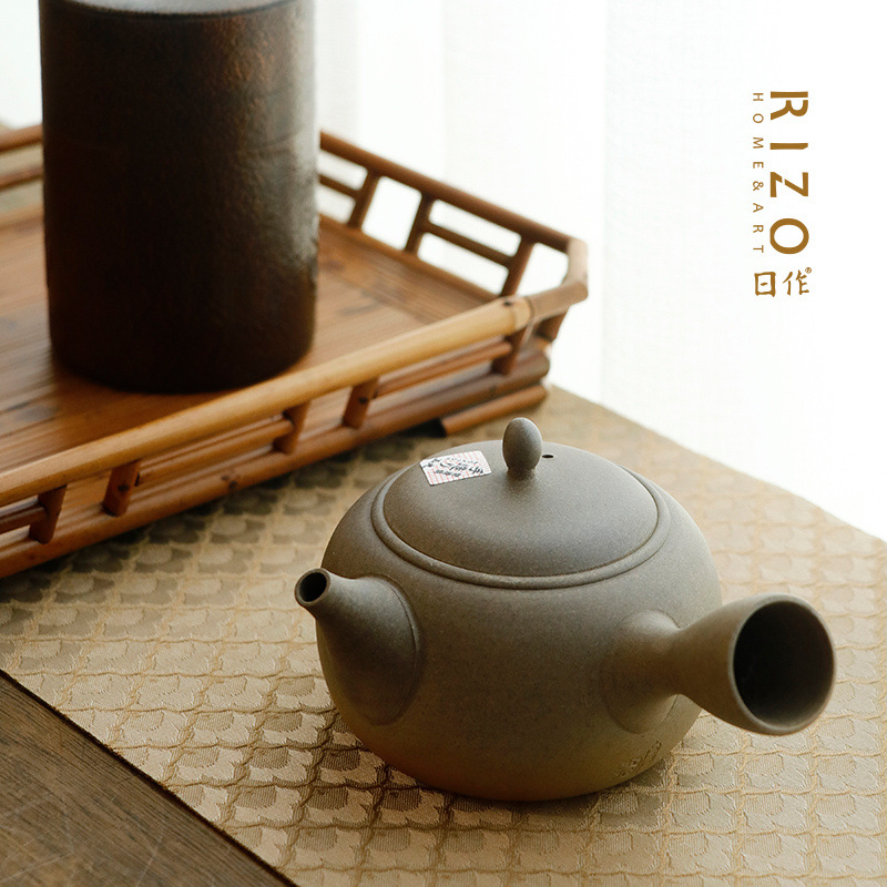 日本原装进口常滑烧侧把泡茶壶 玉光作窑变手工急须功夫茶壶-阿里巴巴
