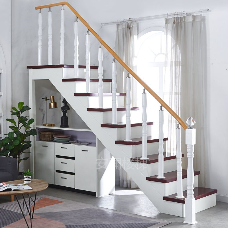 楼梯扶手护栏欧式简约现代家用靠墙老人室内走廊阁楼幼儿园防滑木￥48