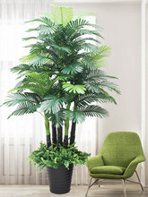 仿生绿植客厅塑料散尾葵假树大号盆栽发财树室内装饰摆设仿真植物