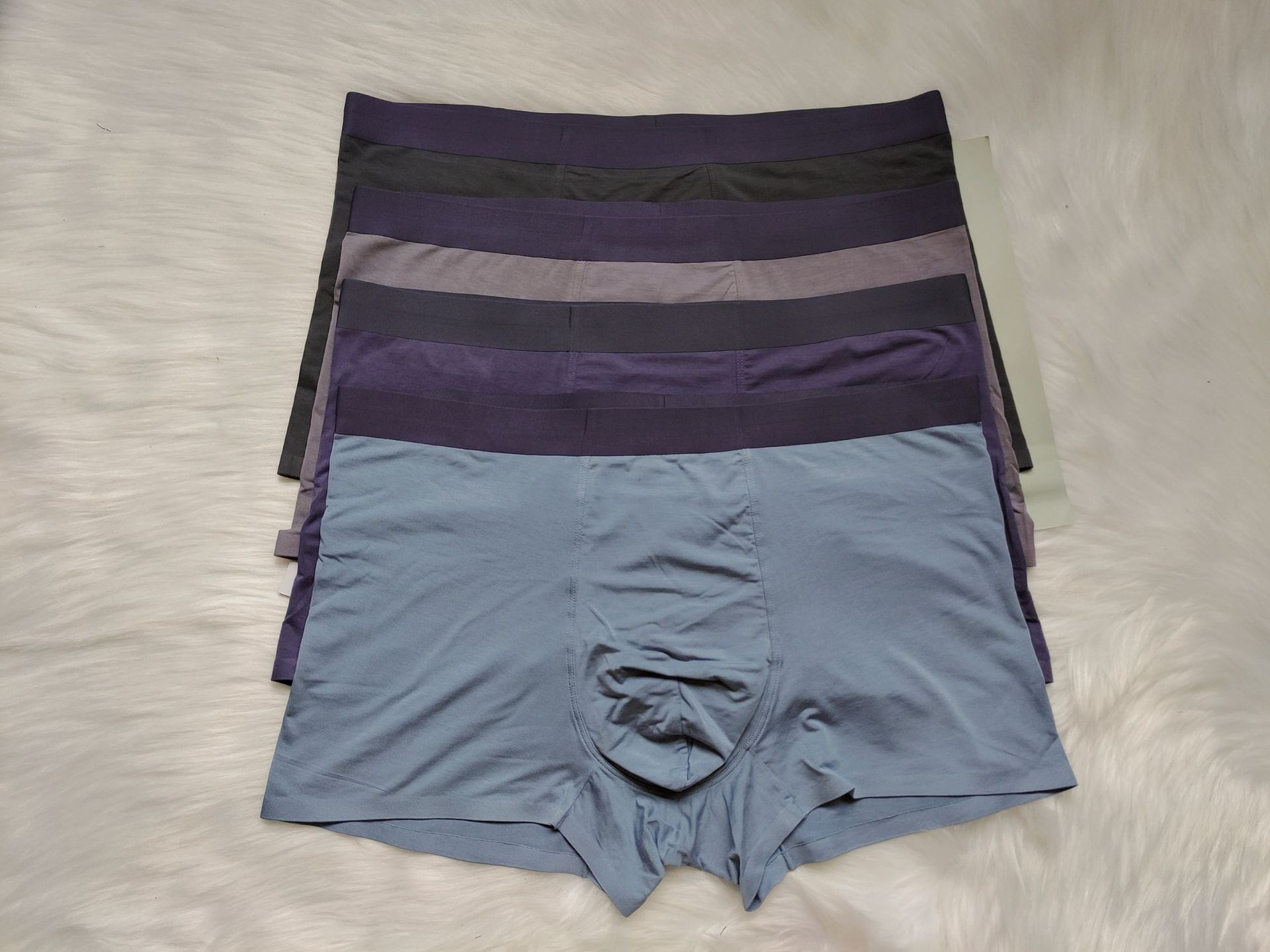 莫代尔男士无 痕肥佬内裤 大码宽松平角内裤批发