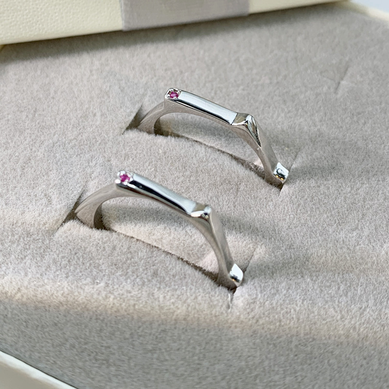 高版本龚俊浪浪钉六角螺母情侣戒指明星同款戒指纯银tasaki戒指