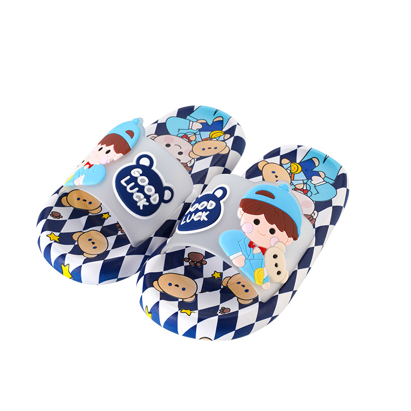 New Cartoon Children Slippers Indoor and Outdoor Slippers Custom Non-Slip Soft Bottom Baby Boys and Girls Sandals Flip Flops