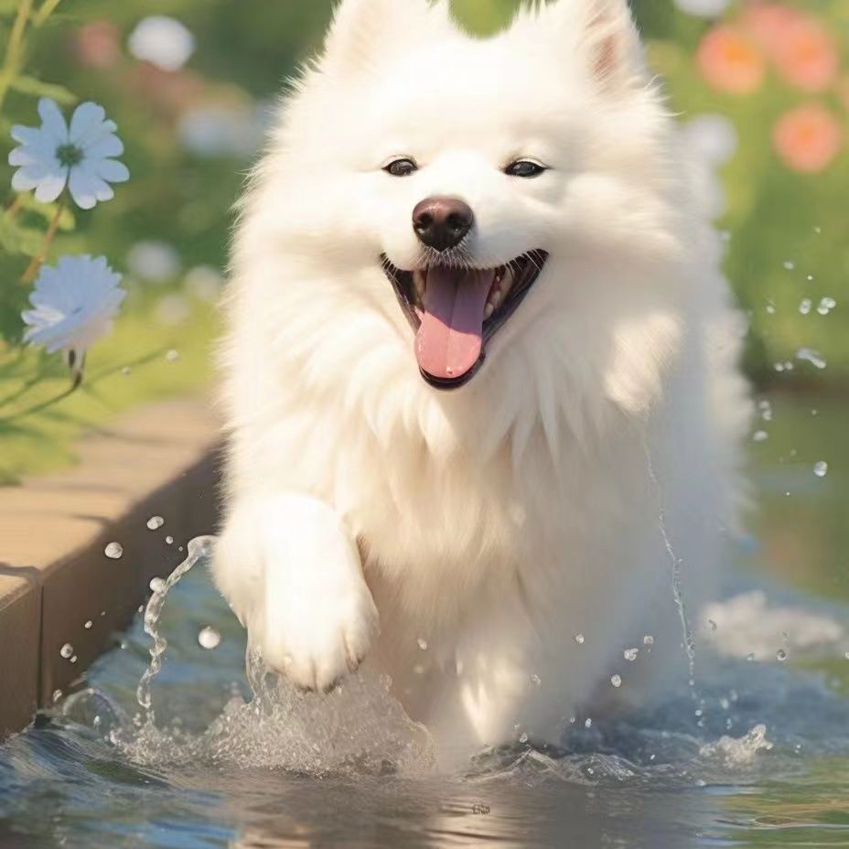 纯种萨摩耶幼犬活体白色宠物犬双眼皮微笑天使雪橇犬熊版萨摩耶