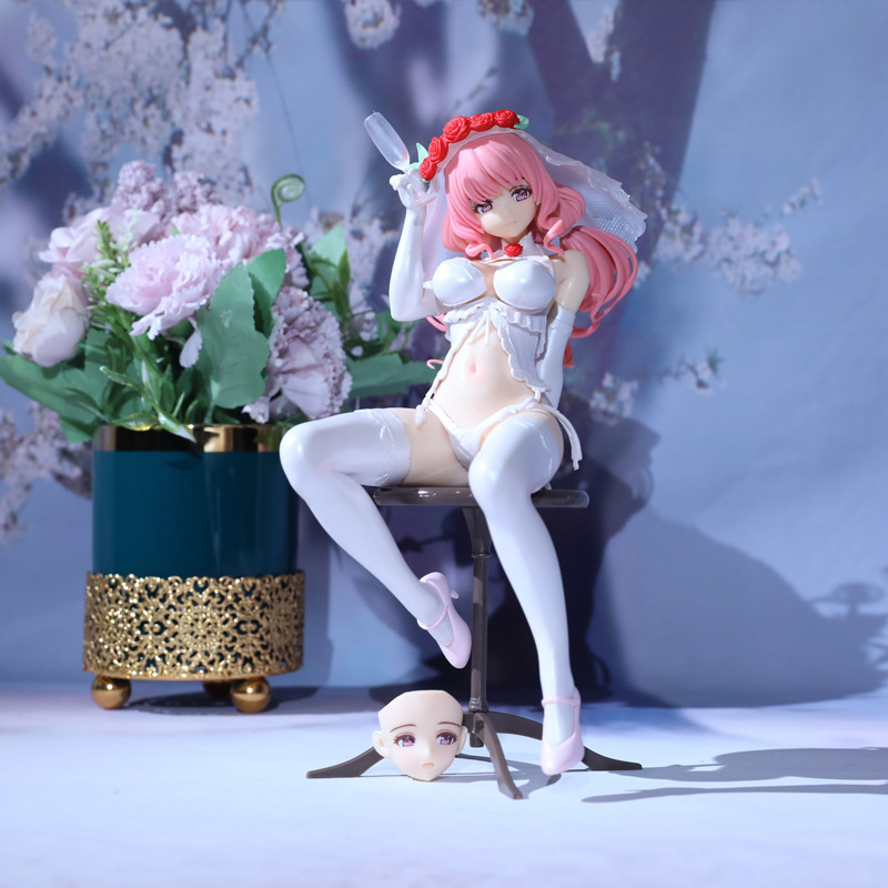 动漫玩具 skytube 婚纱少女花嫁神野雫可换脸人偶手办盒装模型
