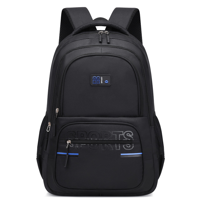 2023 New Schoolbag Pure Color Simple Casual Backpack Large-Capacity Backpack Business Commute Computer Bag School Bag