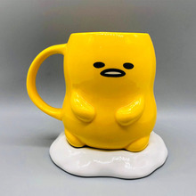 可爱小黄仔马克水杯陶瓷杯 3D立体表情杯笔筒摆件带杯垫陶瓷摆件