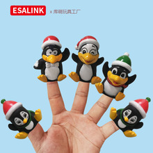 新品企鹅手指套搪胶公仔玩偶拇指套软胶动物搪胶手指套厂家