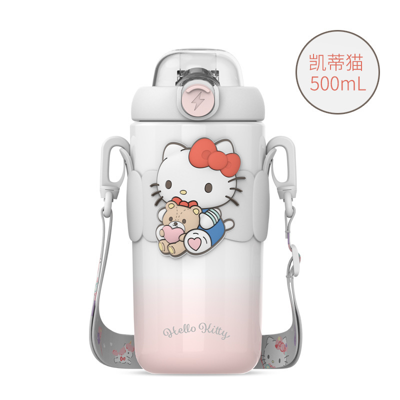Cartoon Cute Sanrio Vacuum Cup 316 Stainless Steel Large Capacity Water Cup Hot Sale Good-looking Children's Straw Cup