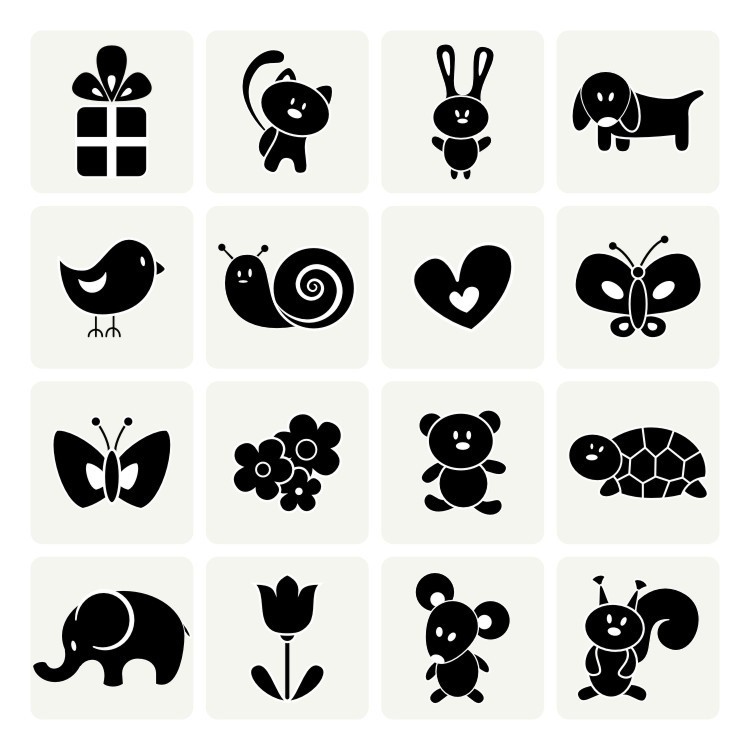 亚马逊跨境辅助绘画模板动物镂空模型diy墙绘喷花模板可定制图案