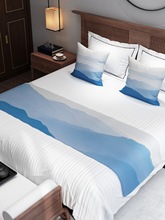 宾馆酒店民宿床上用品床尾巾床旗床尾垫床盖枕头样板间抱枕床尾毯
