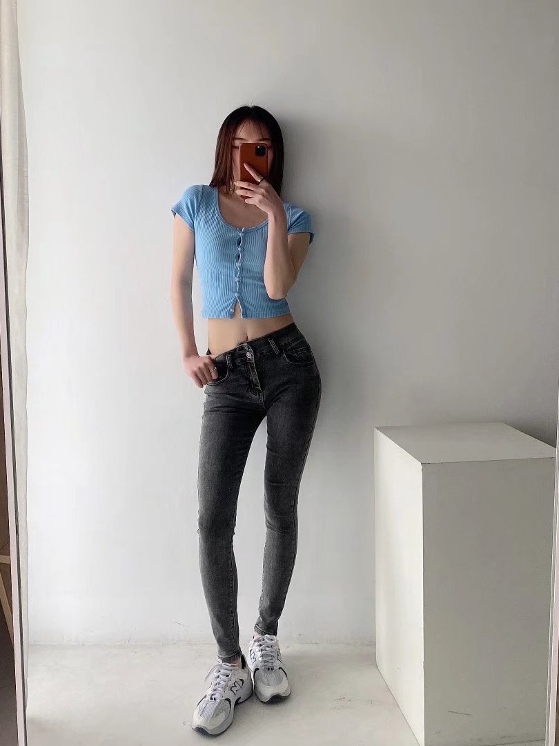 High Waist Elastic Skinny Slimming Denim Trousers Hip Lifting Pencil Pants Skinny Pants Thin Jeans 2023 Autumn New