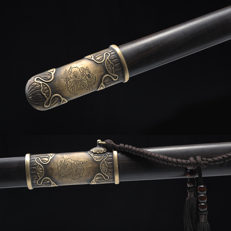 龙泉市精品君子莲花宋剑纯手工工艺宝剑正则厂家自产自销未开刃