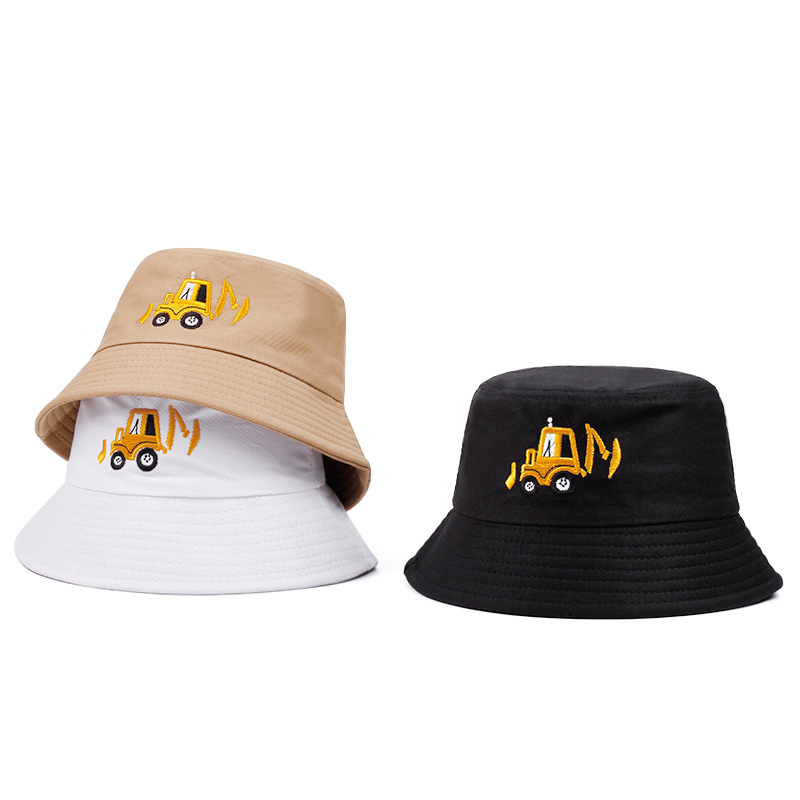 new summer fashion embroidered truck driver bucket hat men‘s and women‘s outdoor all-matching sun hat trendy fashion sports