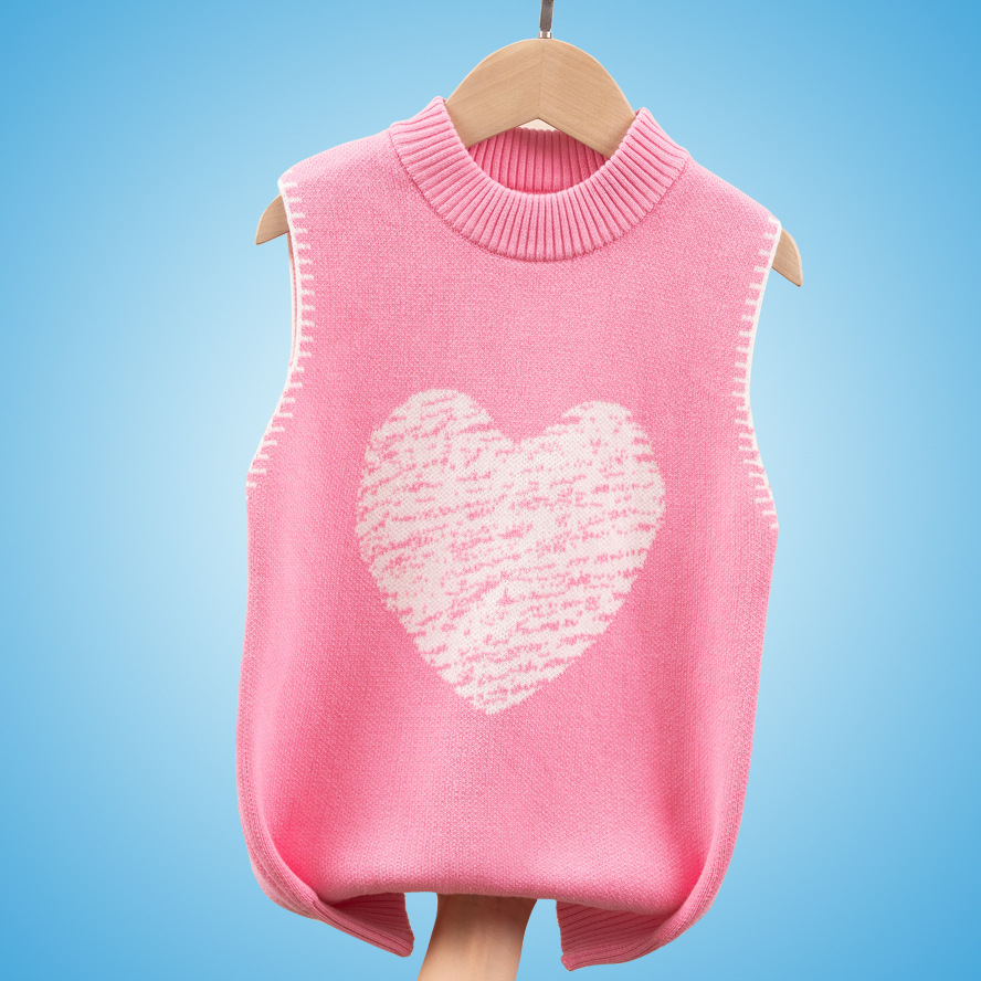 女童针织背心毛衣2020秋冬儿童马甲纯羊毛衫中大童打底衫宝宝线衣