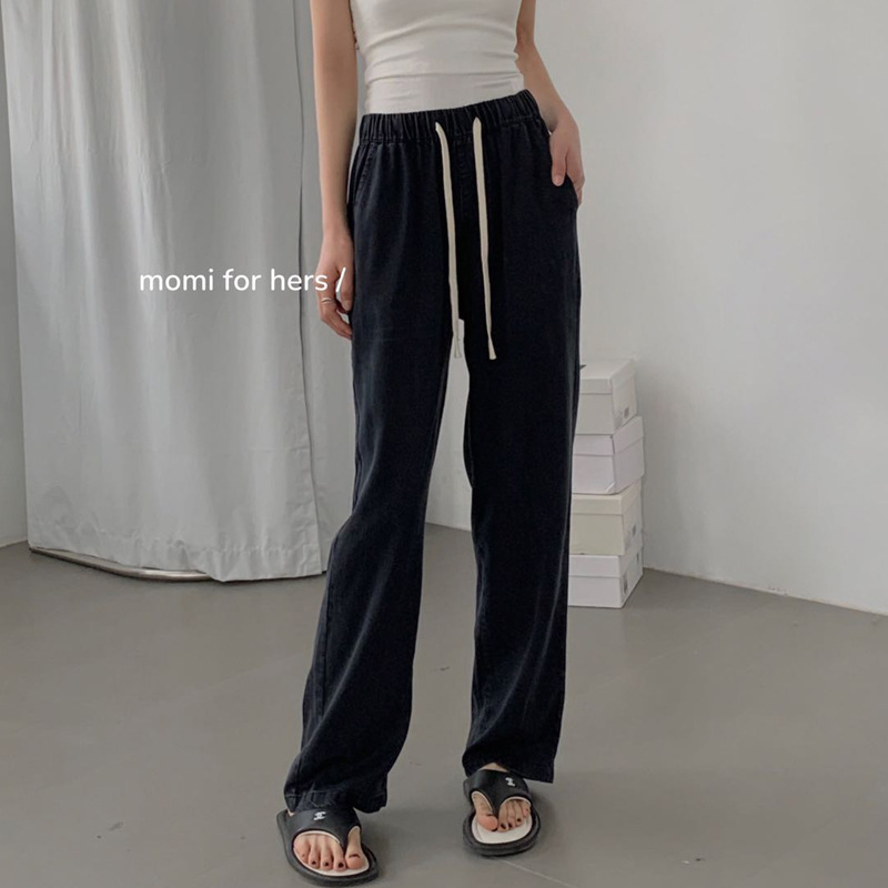 Du Xiaozhai Lyocell Jeans Women's Summer Thin 2023 New Small High Waist Straight Casual Wide-Leg Pants