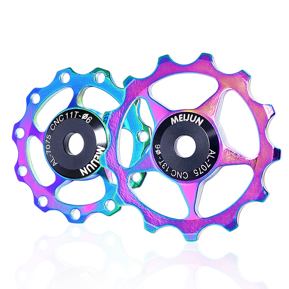 山地自行车11t/13t铝合金后拨导轮 轴承导向轮张力轮配件跨境电商