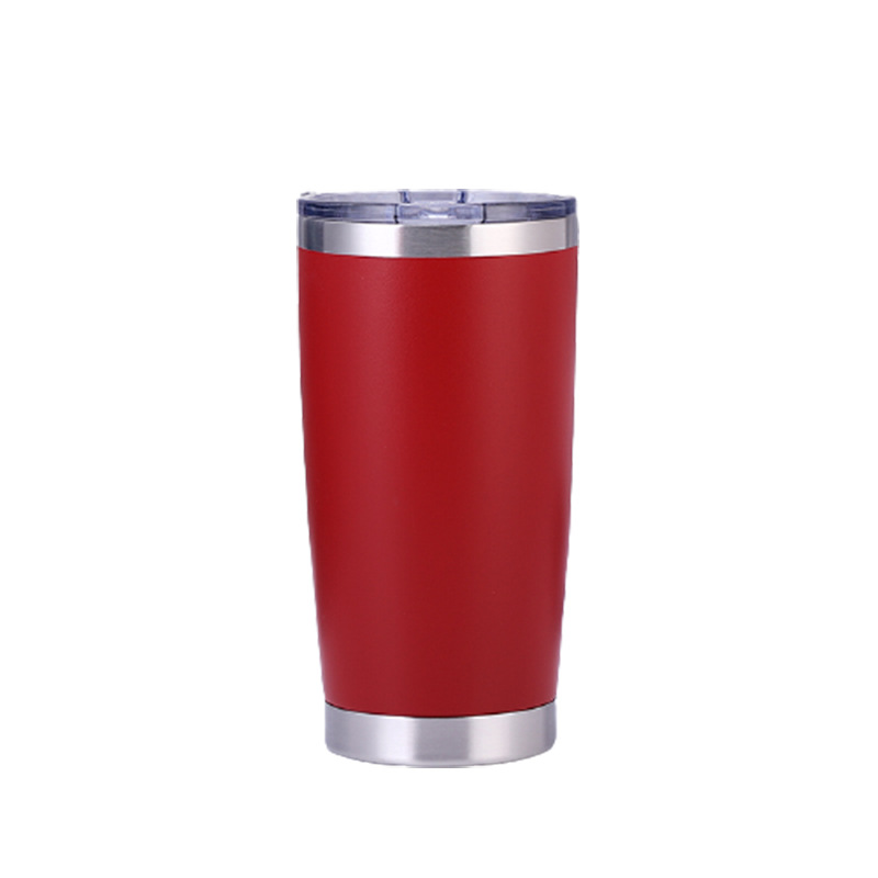 New 20Oz Plastic Spray Cup Large Ice Cup 304 Stainless Steel Double Wall Thermal Cup Sports Cup Can Be Used as Logo