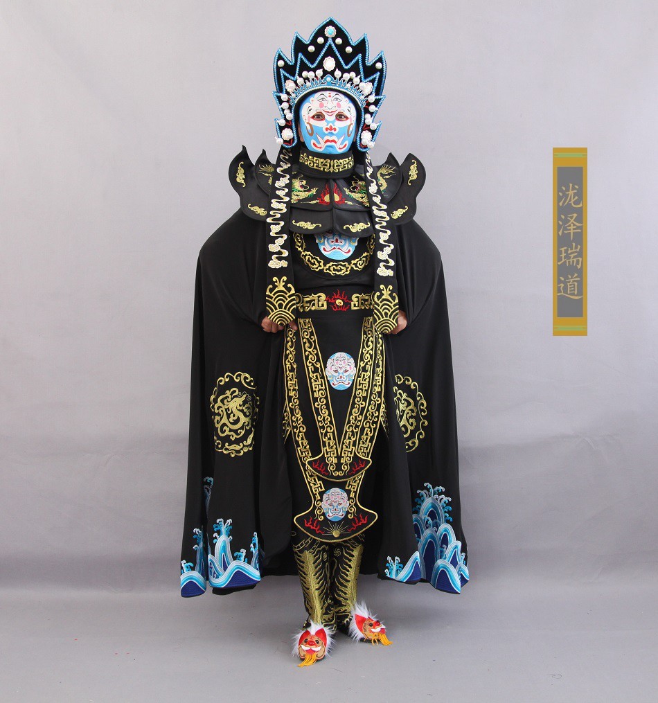 变脸服装川剧全套戏服龙四川川剧变脸服装全套12张脸谱免费刺绣款