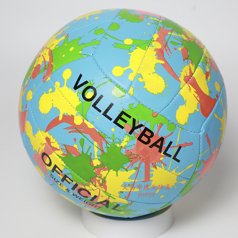 新款彩色5号排球pu材质柔软高弹力比赛训练沙滩排球-阿里巴巴