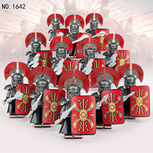 12款1642古罗马士兵中世纪兵团儿童拼装积木小颗粒玩具长矛武器片