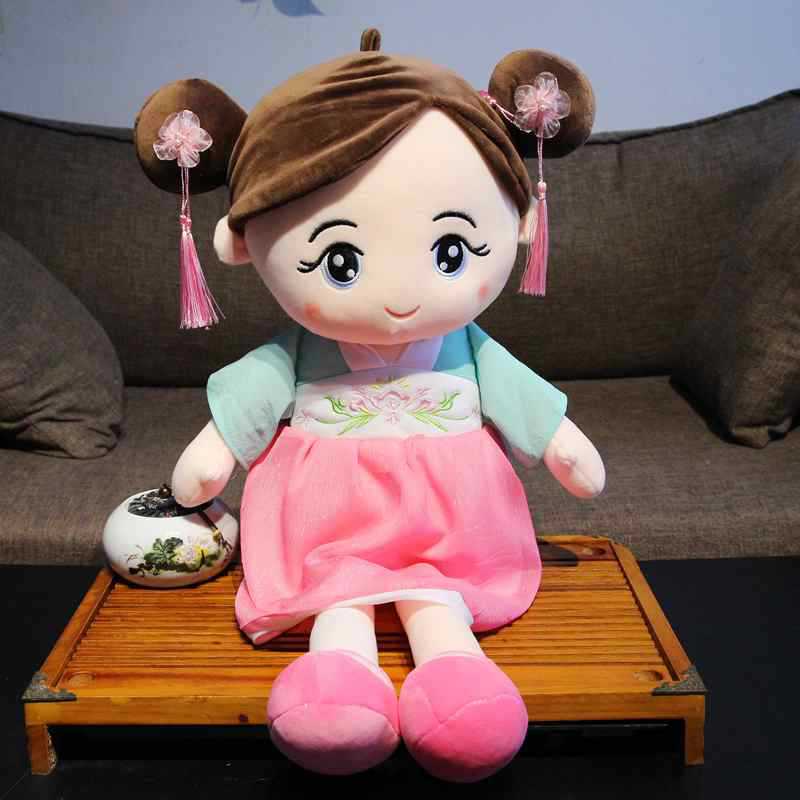 中国风汉服布娃娃毛绒公仔洋娃娃布偶玩具床上睡觉玩偶可爱小女孩