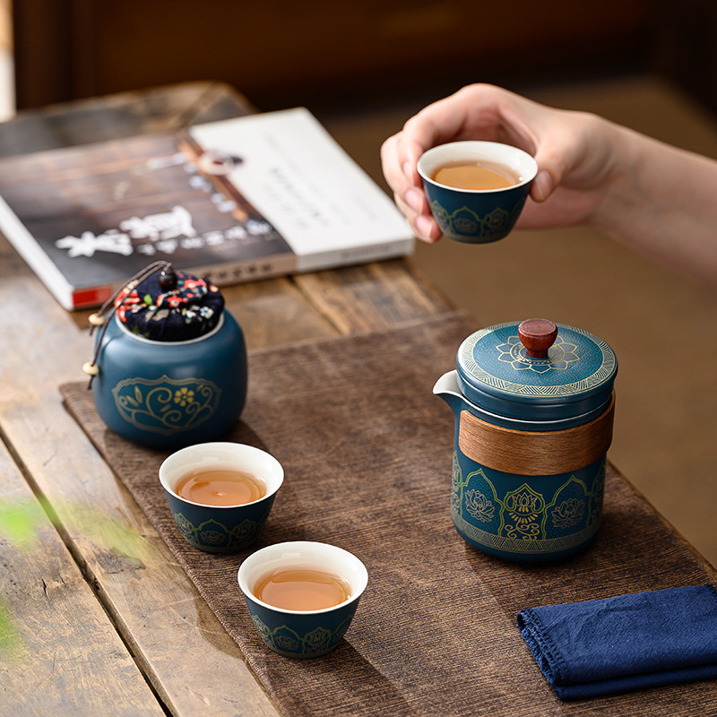 Travel Tea Set Portable Kung Fu Tea Set Wholesale Japanese Outdoor Quick Cup Holiday Company Business Gifts